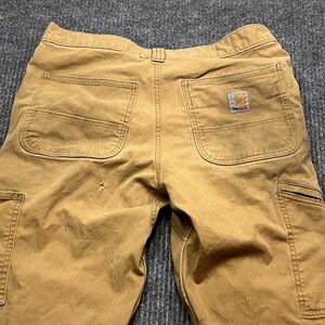 Carhartt Double Knee Rugged Flex Rigby Pants Men's 30x30 Brown Workwear Utility